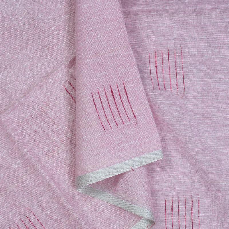 Hayagrivas Baby Pink Handloom Linen Saree KSBE147C10-1