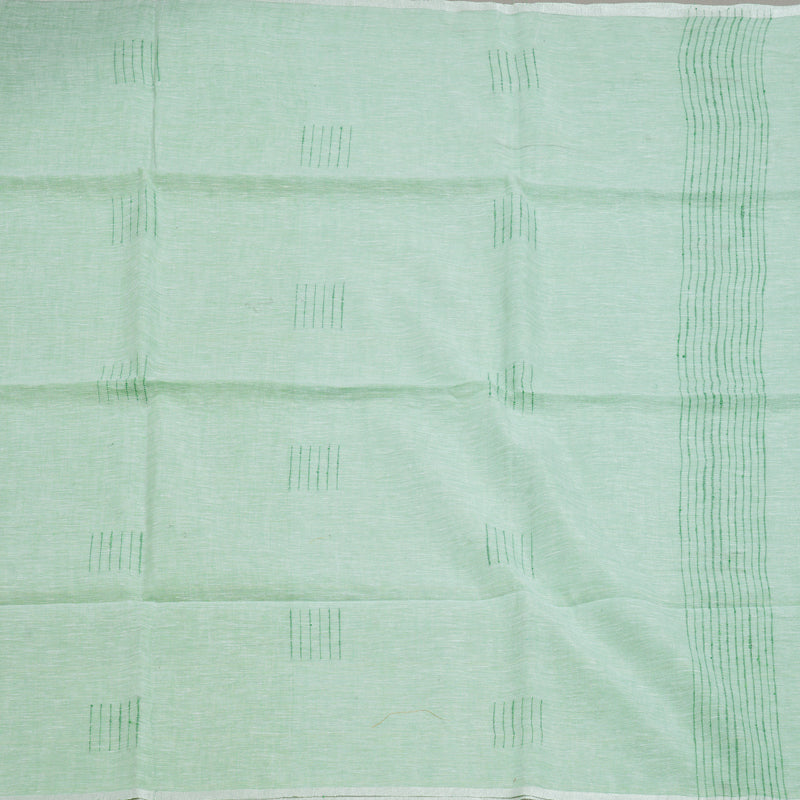 Hayagrivas Pista Green Handloom Linen Saree KSBE147C10-2