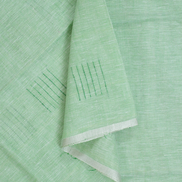 Hayagrivas Pista Green Handloom Linen Saree KSBE147C10-2