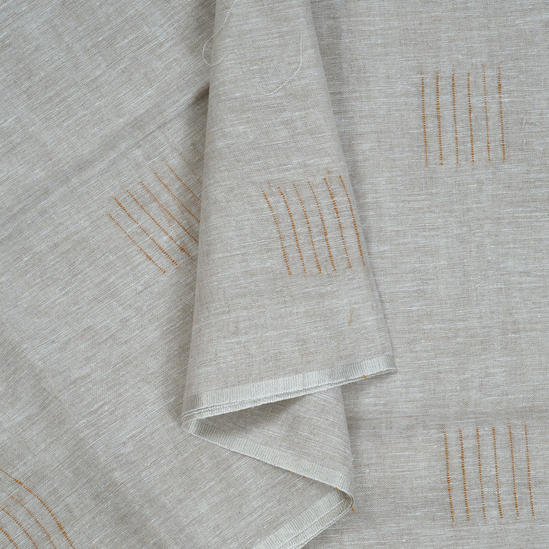 Hayagrivas Light Grey Handloom Linen Saree KSBE147C10-5