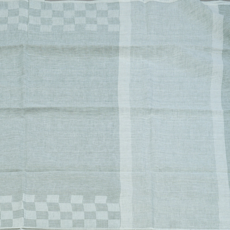Hayagrivas Powder Green Handloom Linen Saree KSBE147C11-1