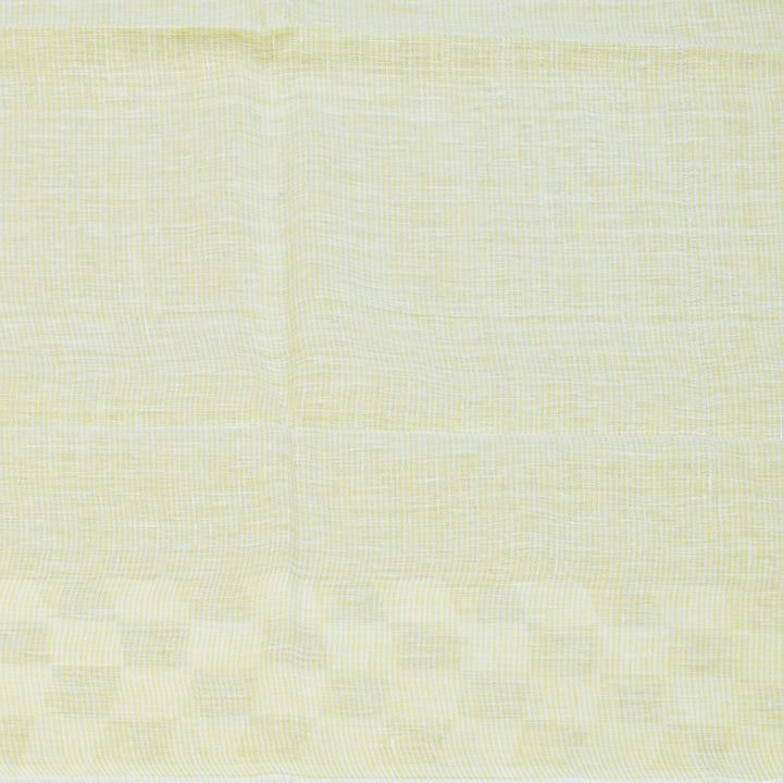 Hayagrivas Lemon Yellow Handloom Linen Saree KSBE147C11-3