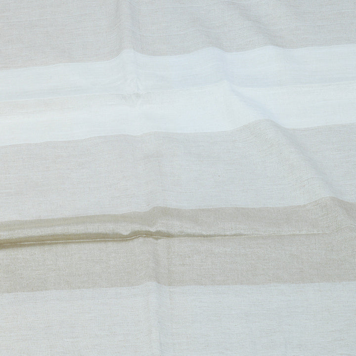 Hayagrivas Yellow & Grey Checks Handloom Linen Saree KSBE147C12-2
