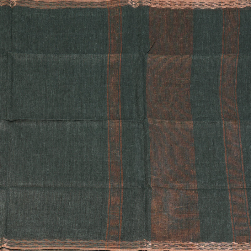 Hayagrivas Elephant Grey Handloom Linen Saree KSBE147C2-5