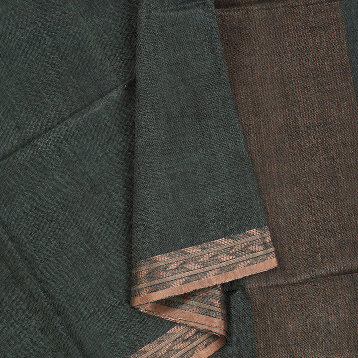 Hayagrivas Elephant Grey Handloom Linen Saree KSBE147C2-5