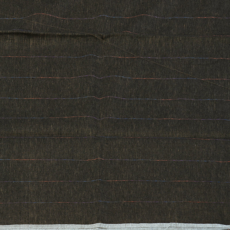 Hayagrivas Brown Handloom Linen Saree KSBE147C3-2