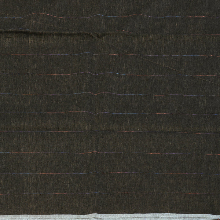 Hayagrivas Brown Handloom Linen Saree KSBE147C3-2