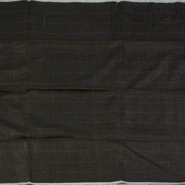 Hayagrivas Brown Handloom Linen Saree KSBE147C3-2