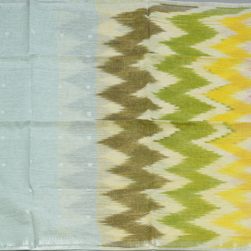 Hayagrivas Powder Green Handloom Linen Saree KSBE147C4-2