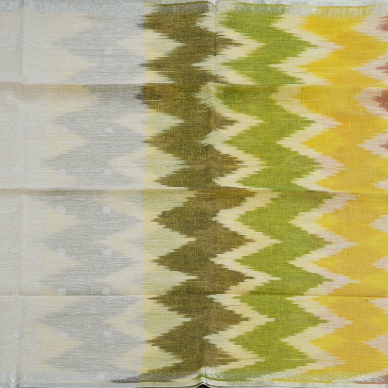 Hayagrivas Cream Handloom Linen Saree KSBE147C4-3