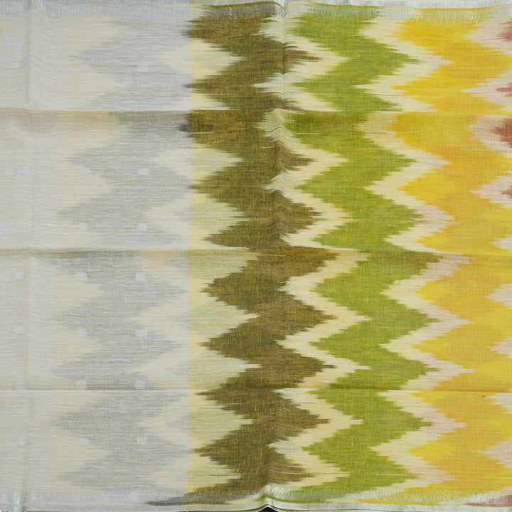 Hayagrivas Cream Handloom Linen Saree KSBE147C4-3
