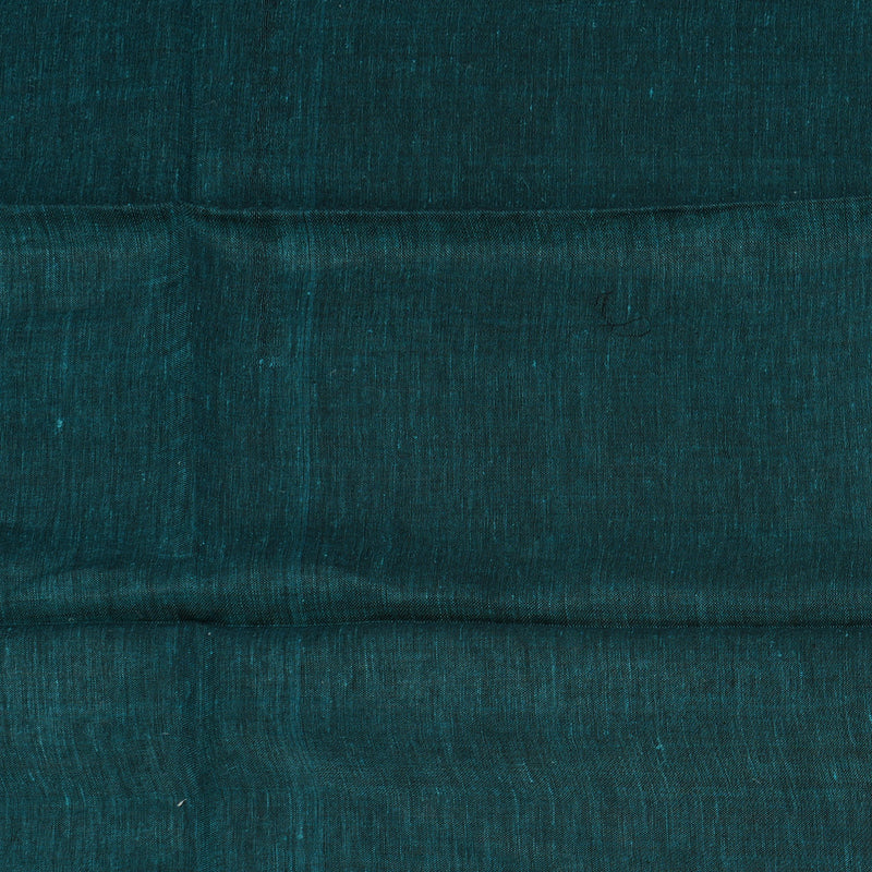 Hayagrivas Peacock Green Handloom Linen Saree KSBE147C7-2
