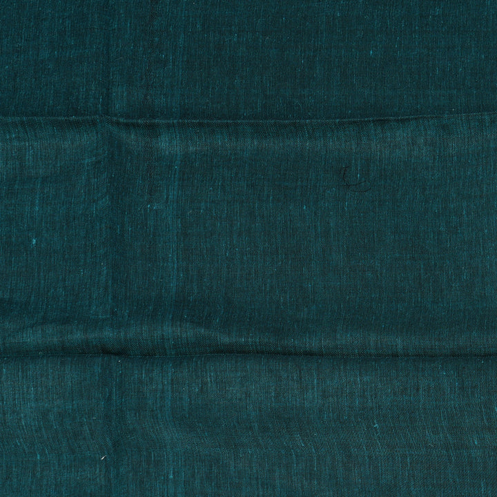 Hayagrivas Peacock Green Handloom Linen Saree KSBE147C7-2