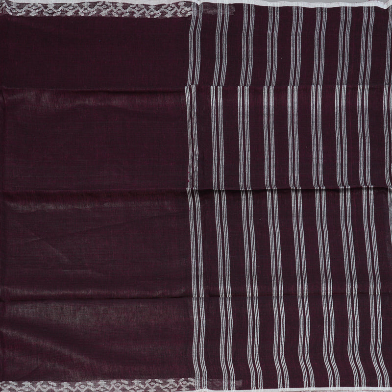 Hayagrivas Wine Handloom Linen Saree KSBE147C7-5
