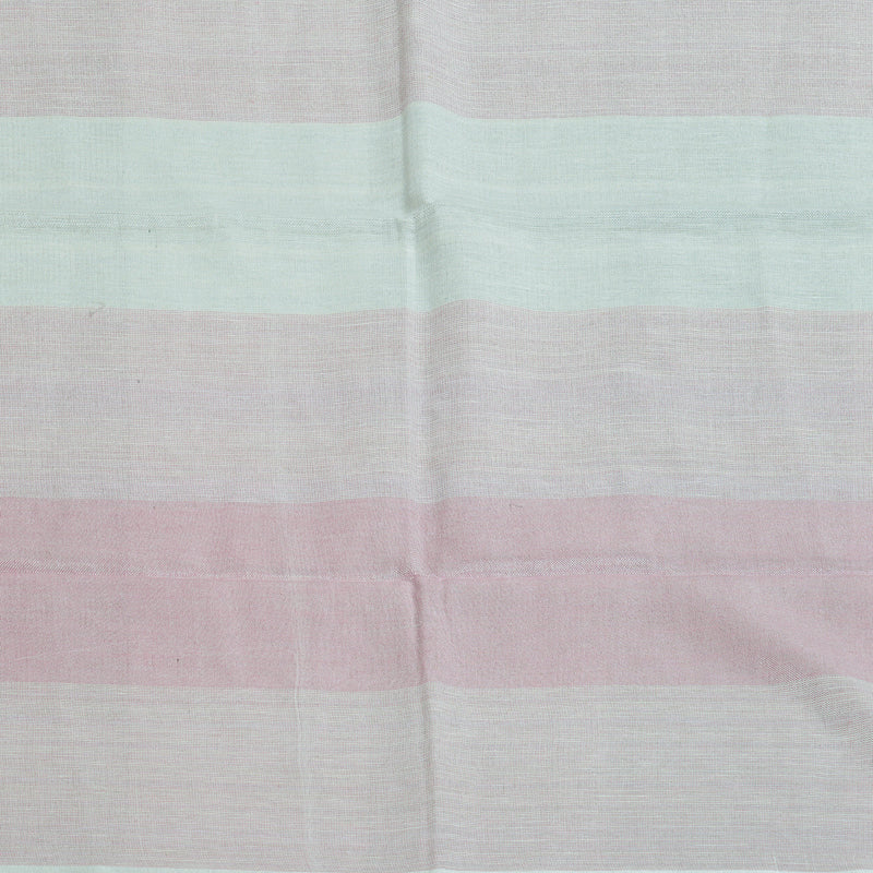 Hayagrivas Baby Pink & Cream Checks Handloom Linen Saree KSBE147C8-1