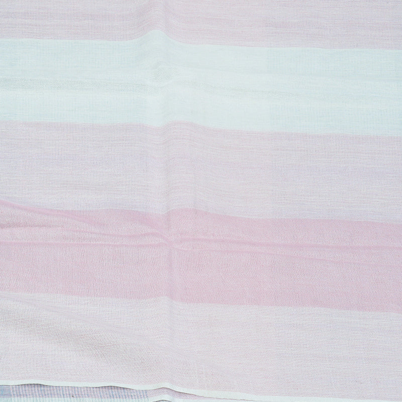 Hayagrivas Powder Blue & Baby Pink Handloom Linen Saree KSBE147C8-2