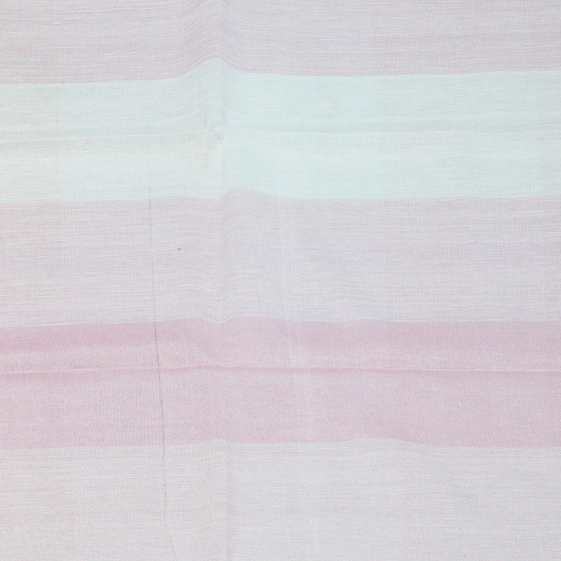 Hayagrivas Peach Pink & Baby Pink Checks Handloom Linen Saree KSBE147C8-3