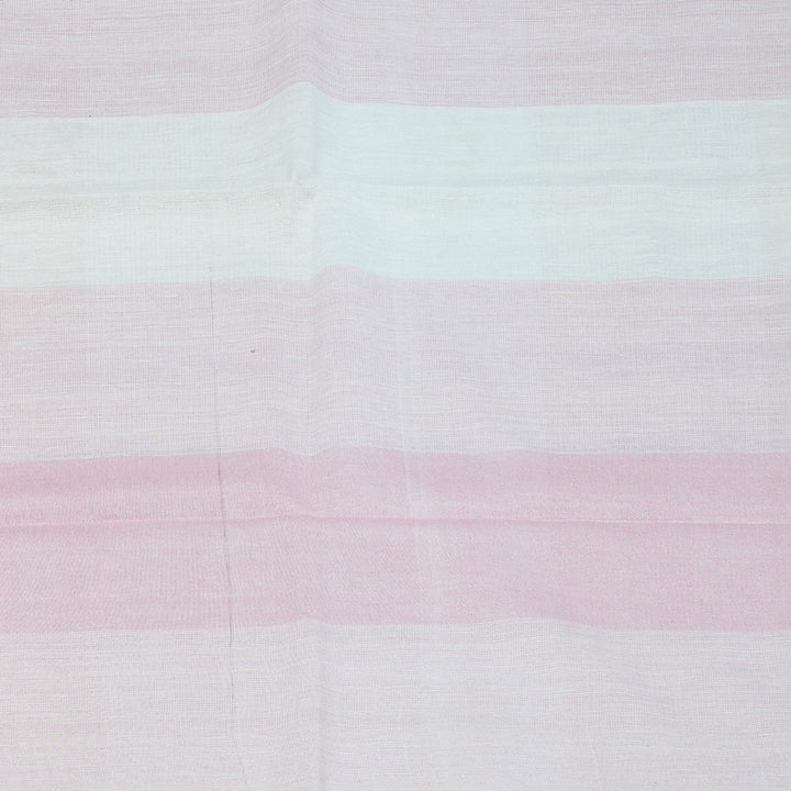 Hayagrivas Peach Pink & Baby Pink Checks Handloom Linen Saree KSBE147C8-3