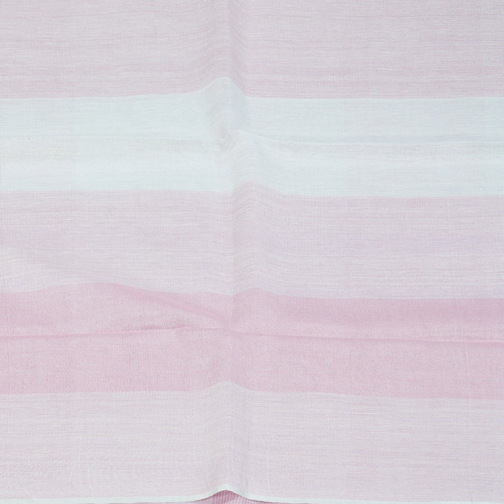 Hayagrivas Baby Pink Handloom Linen Saree KSBE147C8-4