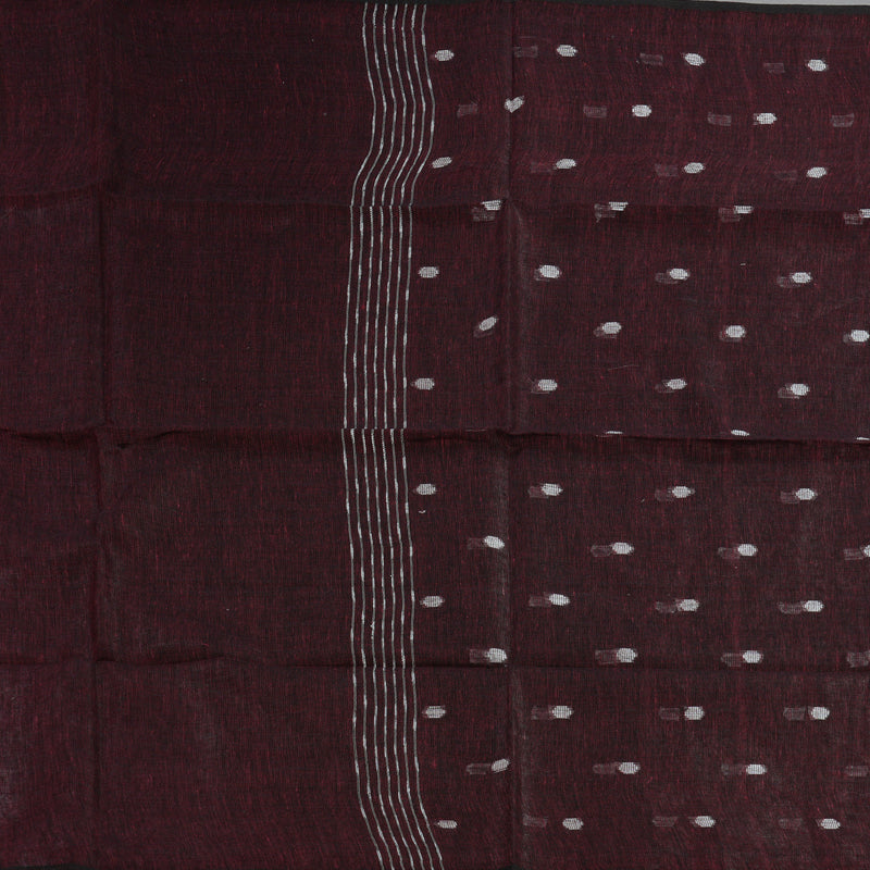 Hayagrivas Wine Handloom Linen Saree KSBE147C9-3