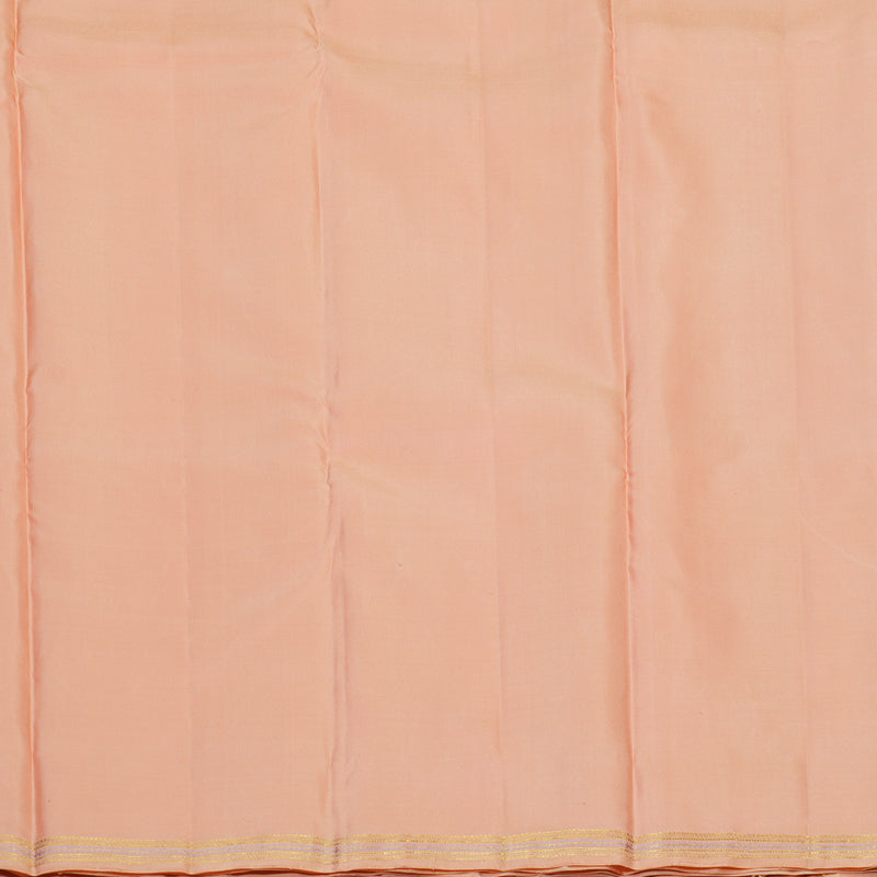 Hayagrivas Handloom Peach Orange Kanjivaram Silk Saree KSBE149C10-2