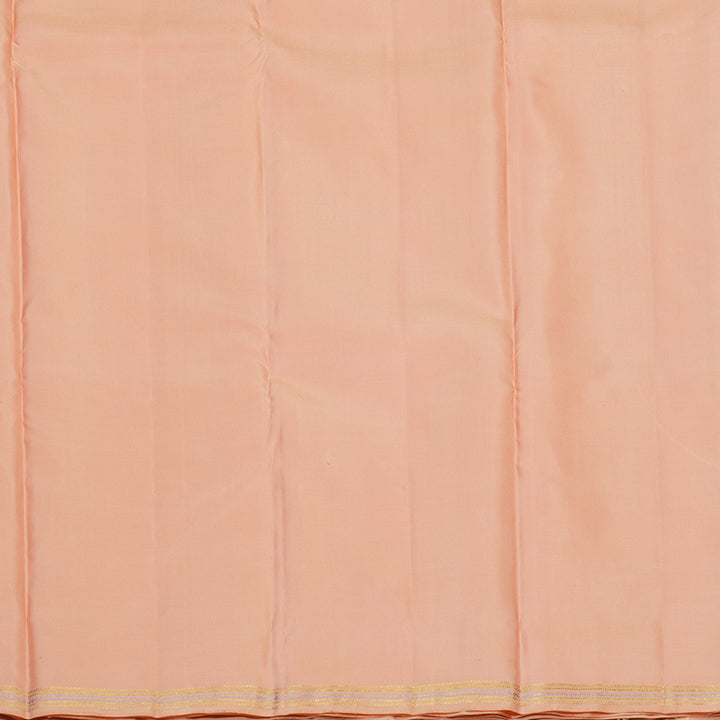 Hayagrivas Handloom Peach Orange Kanjivaram Silk Saree KSBE149C10-2