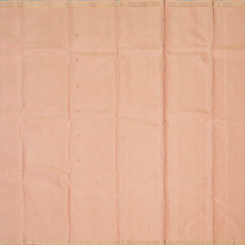 Hayagrivas Handloom Peach Orange Kanjivaram Silk Saree KSBE149C10-2