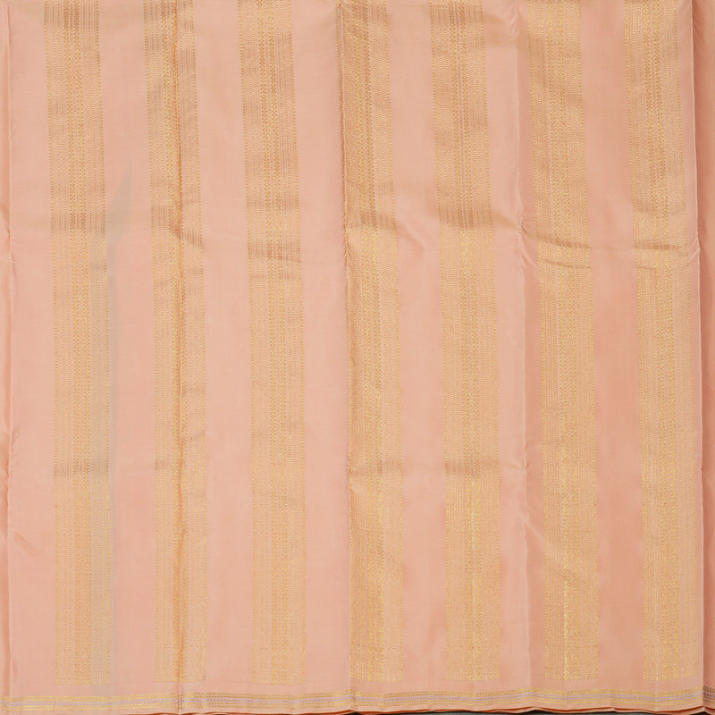 Hayagrivas Handloom Peach Orange Kanjivaram Silk Saree KSBE149C10-2