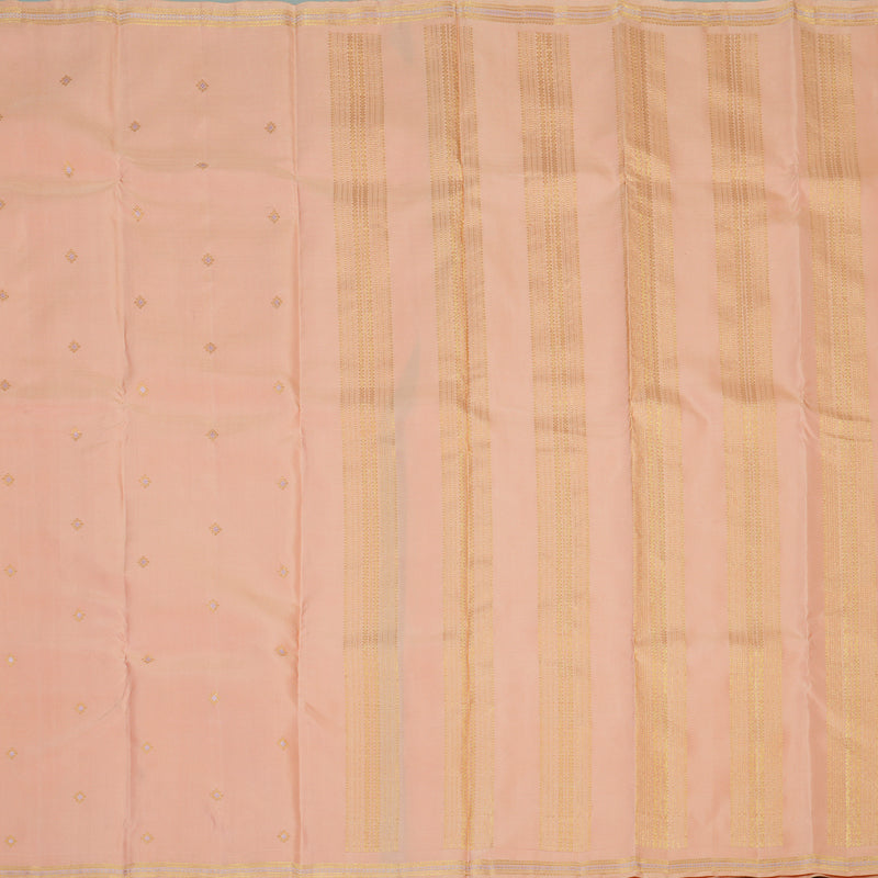 Hayagrivas Handloom Peach Orange Kanjivaram Silk Saree KSBE149C10-2