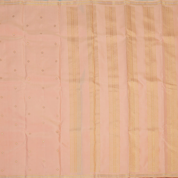 Hayagrivas Handloom Peach Orange Kanjivaram Silk Saree KSBE149C10-2