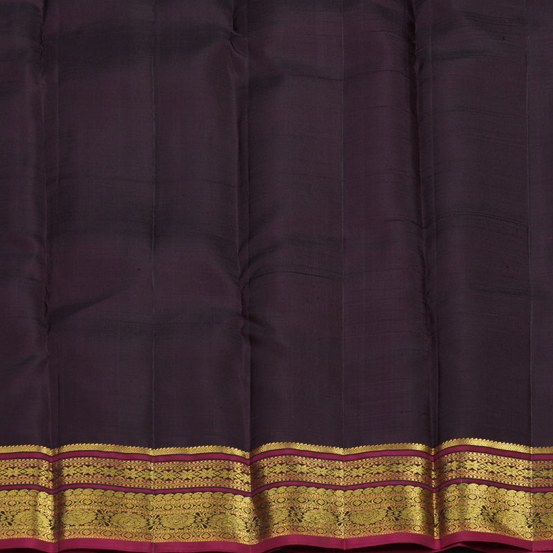 Hayagrivas Handloom Lavendar Kanjivaram Silk Saree with Kanchana Brown Border KSBE149C7-2