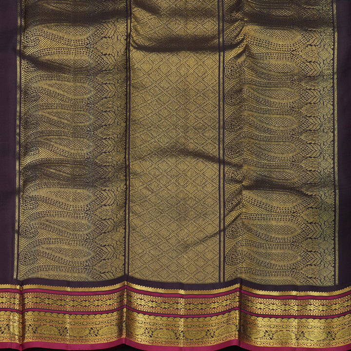 Hayagrivas Handloom Lavendar Kanjivaram Silk Saree with Kanchana Brown Border KSBE149C7-2