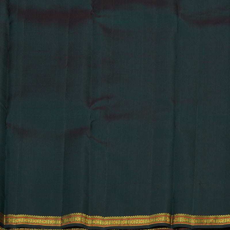 Hayagrivas Handloom Peacock Green Kanjivaram Silk Saree KSBE149C9-1
