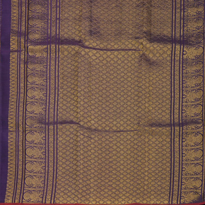 Hayagrivas Handloom Purple Kanjivaram Silk Saree KSBE150C1-1