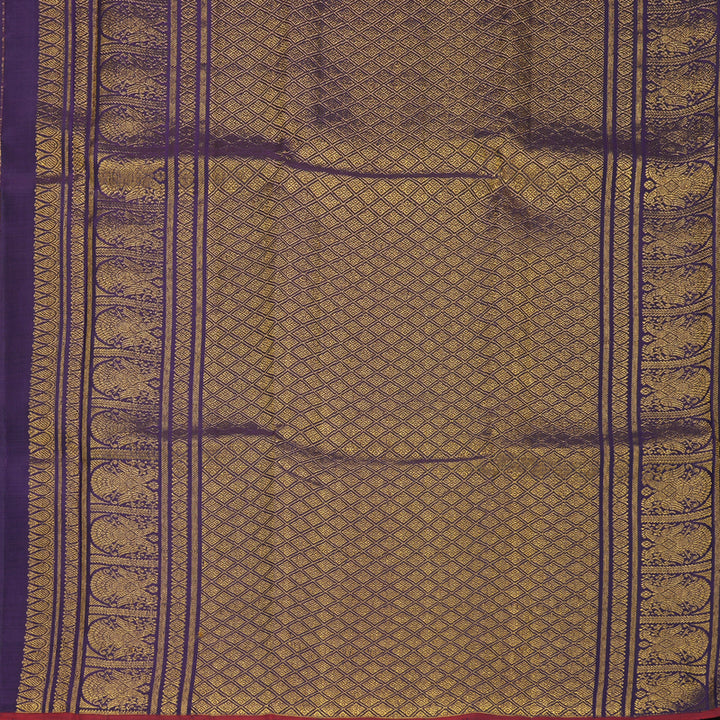 Hayagrivas Handloom Purple Kanjivaram Silk Saree KSBE150C1-1