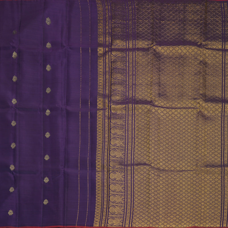 Hayagrivas Handloom Purple Kanjivaram Silk Saree KSBE150C1-1