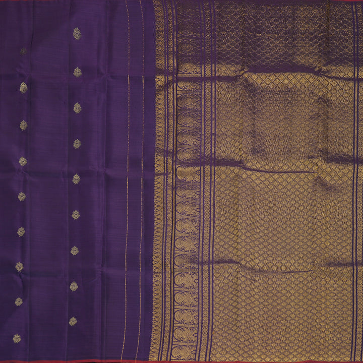 Hayagrivas Handloom Purple Kanjivaram Silk Saree KSBE150C1-1