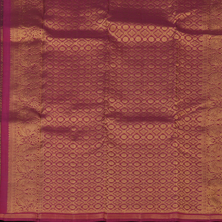 Hayagrivas Handloom Dark Chocolate Brown Kanjivaram Silk Saree KSBE150C1-2