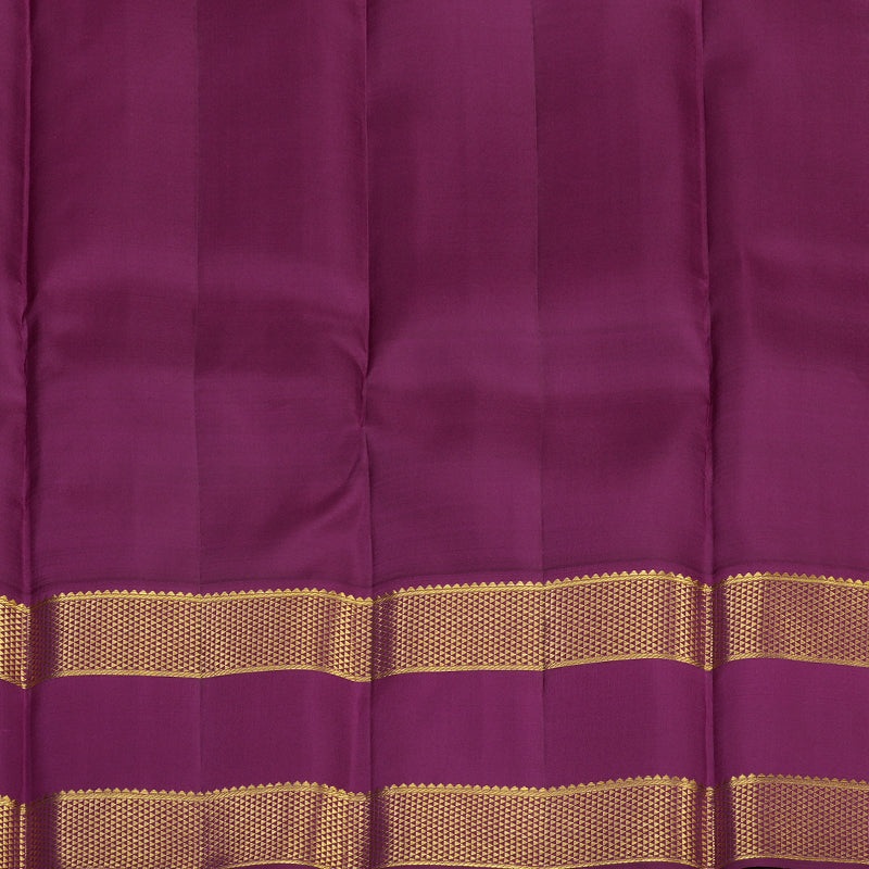 Hayagrivas Handloom Carrot Orange Kanjivaram Silk Saree with Vadamalli Purple Border KSBE150C19-1