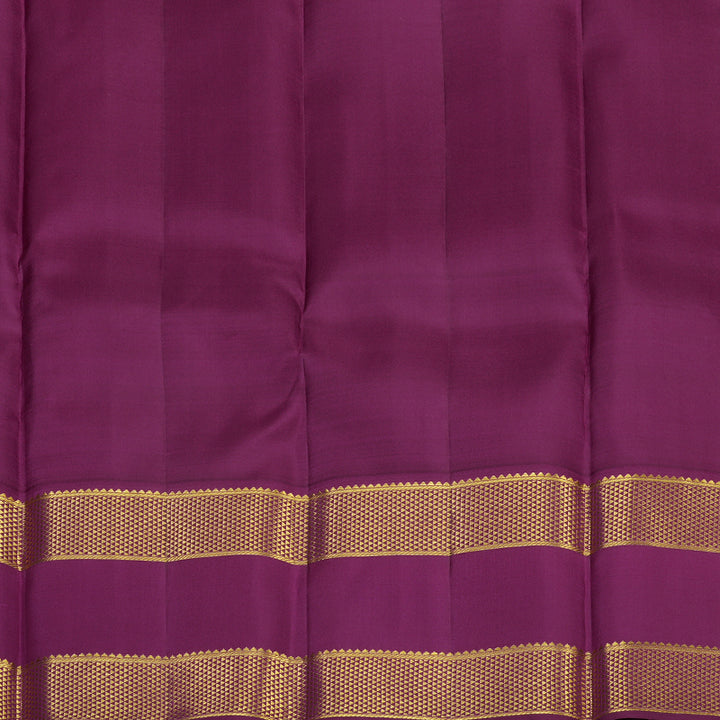 Hayagrivas Handloom Carrot Orange Kanjivaram Silk Saree with Vadamalli Purple Border KSBE150C19-1