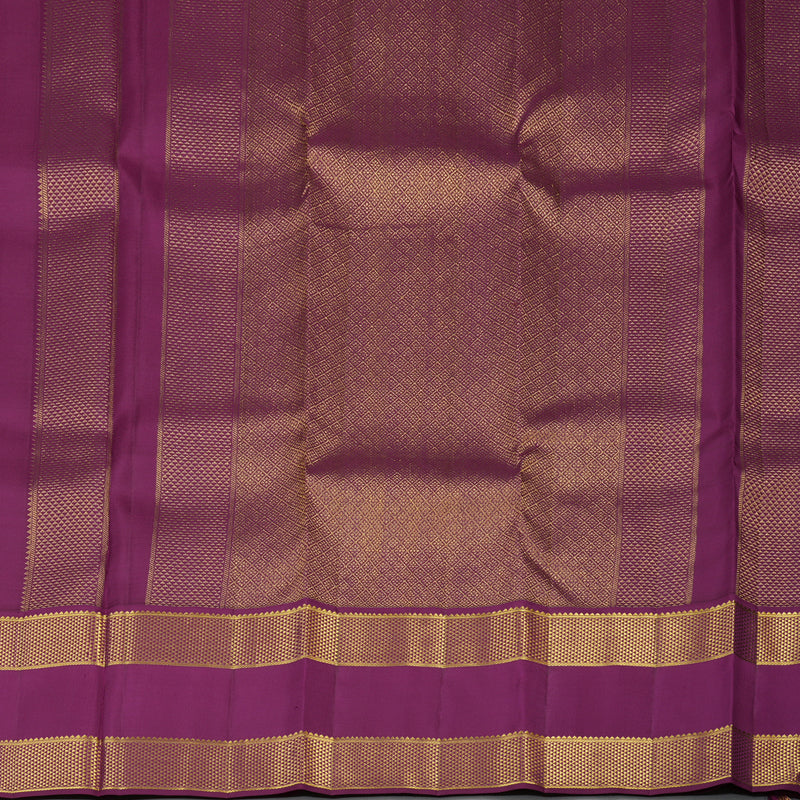 Hayagrivas Handloom Carrot Orange Kanjivaram Silk Saree with Vadamalli Purple Border KSBE150C19-1