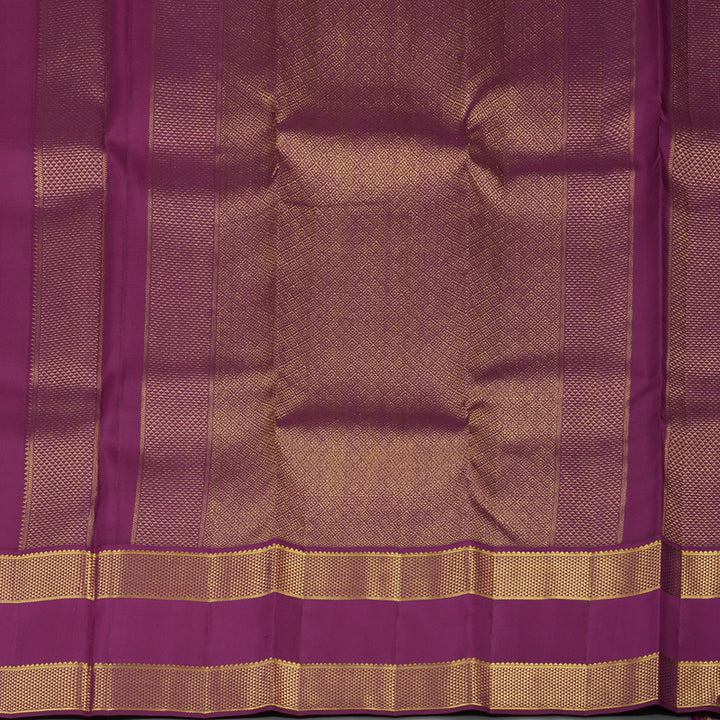 Hayagrivas Handloom Carrot Orange Kanjivaram Silk Saree with Vadamalli Purple Border KSBE150C19-1
