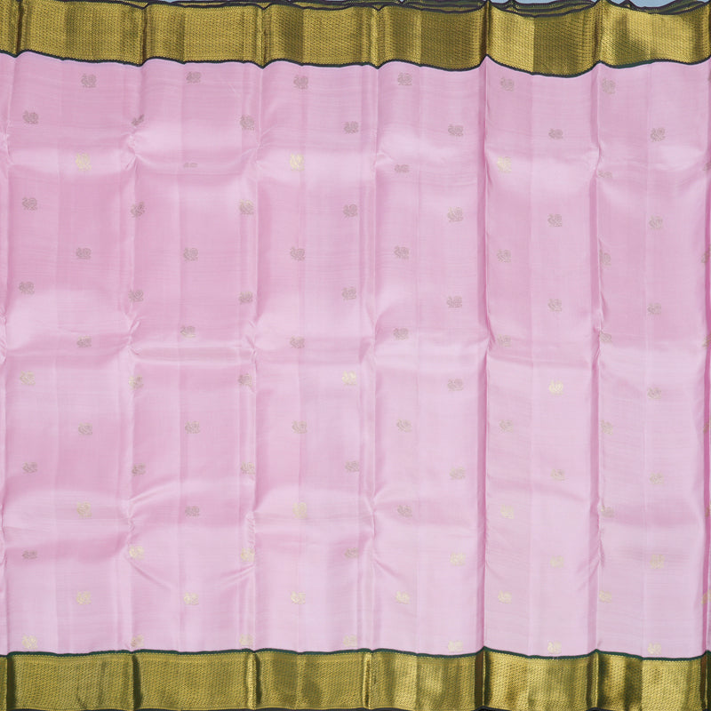 Hayagrivas Handloom Lotus Pink Kanjivaram Silk Saree with Karum Pachai Border KSBE150C27-3