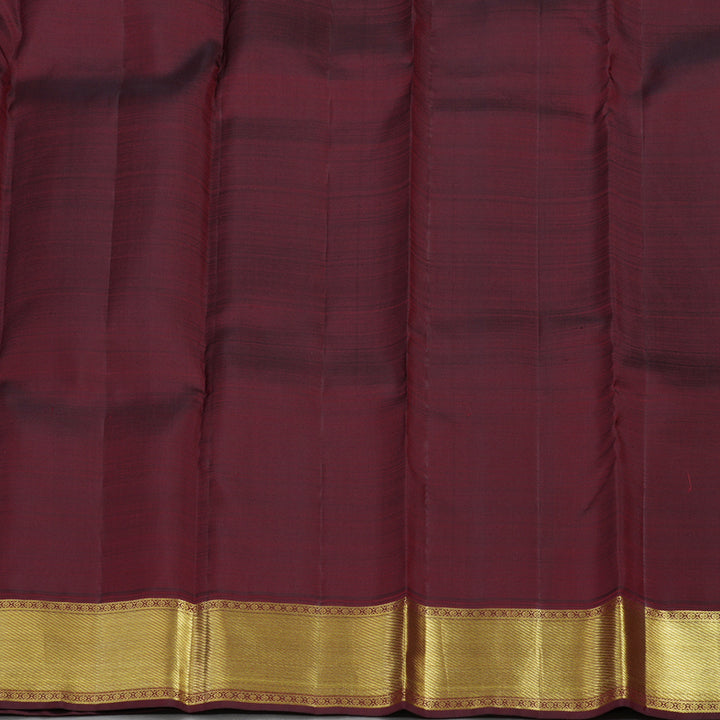 Hayagrivas Handloom Pastel Green Kanjivaram Silk Saree with Araku Maroon Border KSBE150C33-1