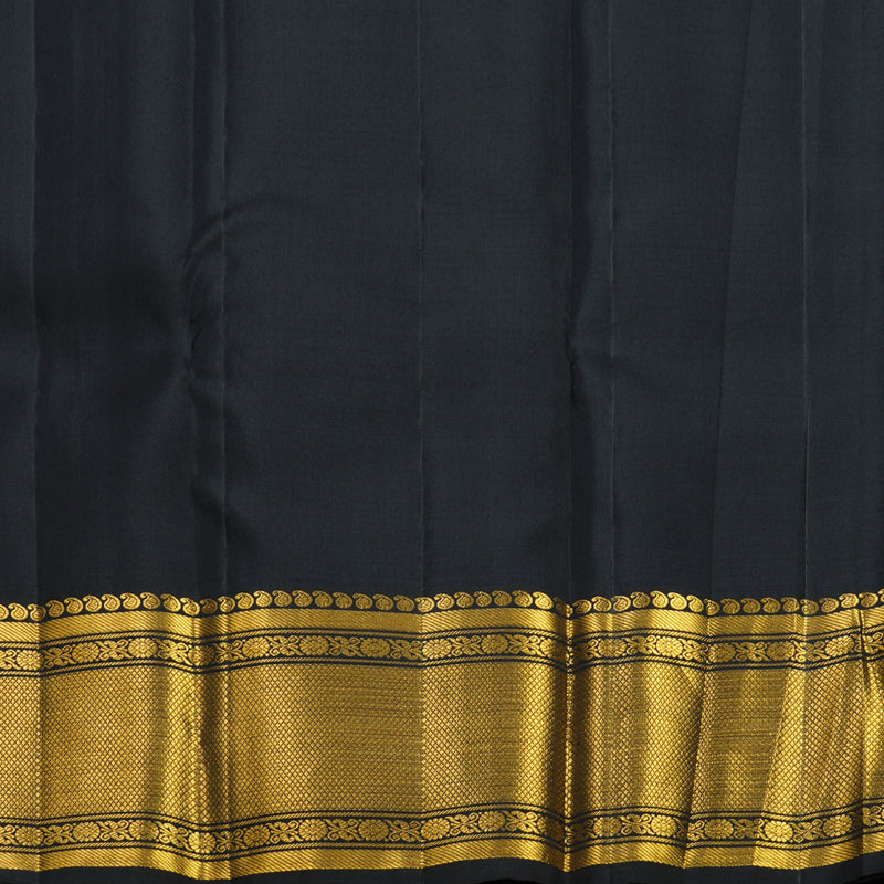 Hayagrivas Handloom Black Kanjivaram Silk Saree KSBE150C8-1