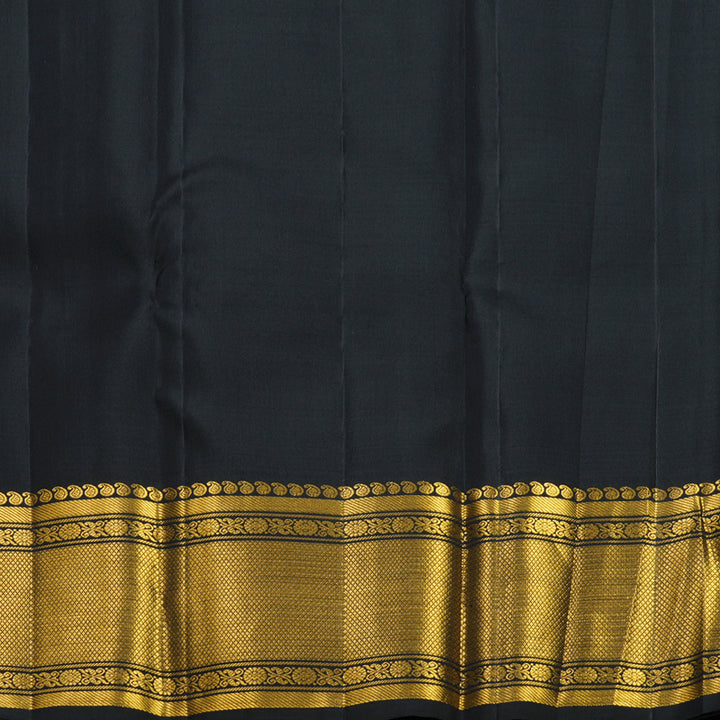 Hayagrivas Handloom Black Kanjivaram Silk Saree KSBE150C8-1