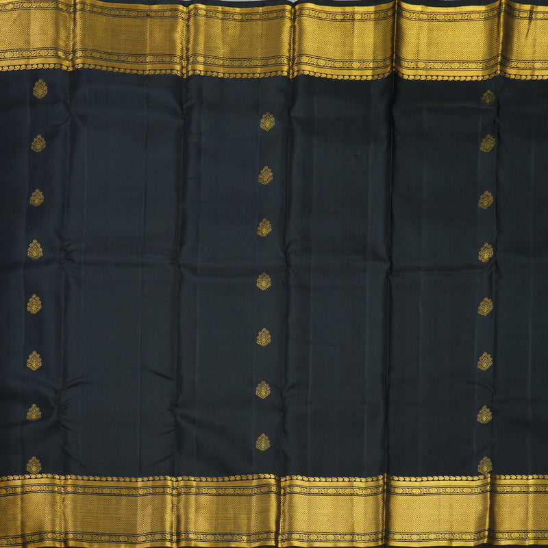 Hayagrivas Handloom Black Kanjivaram Silk Saree KSBE150C8-1