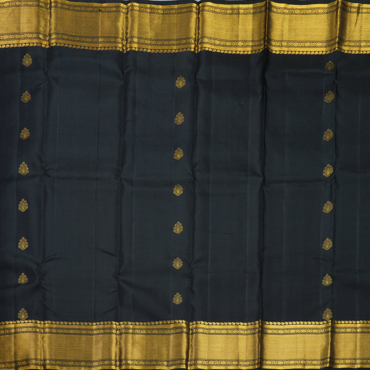 Hayagrivas Handloom Black Kanjivaram Silk Saree KSBE150C8-1