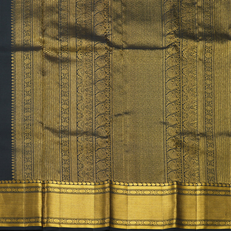 Hayagrivas Handloom Black Kanjivaram Silk Saree KSBE150C8-1