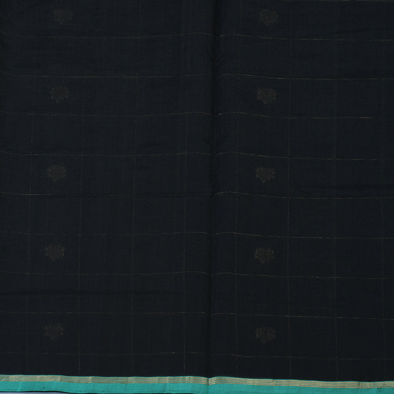 Hayagrivas Black Pure Kanchi Silk Cotton Saree KSBE151C1-3